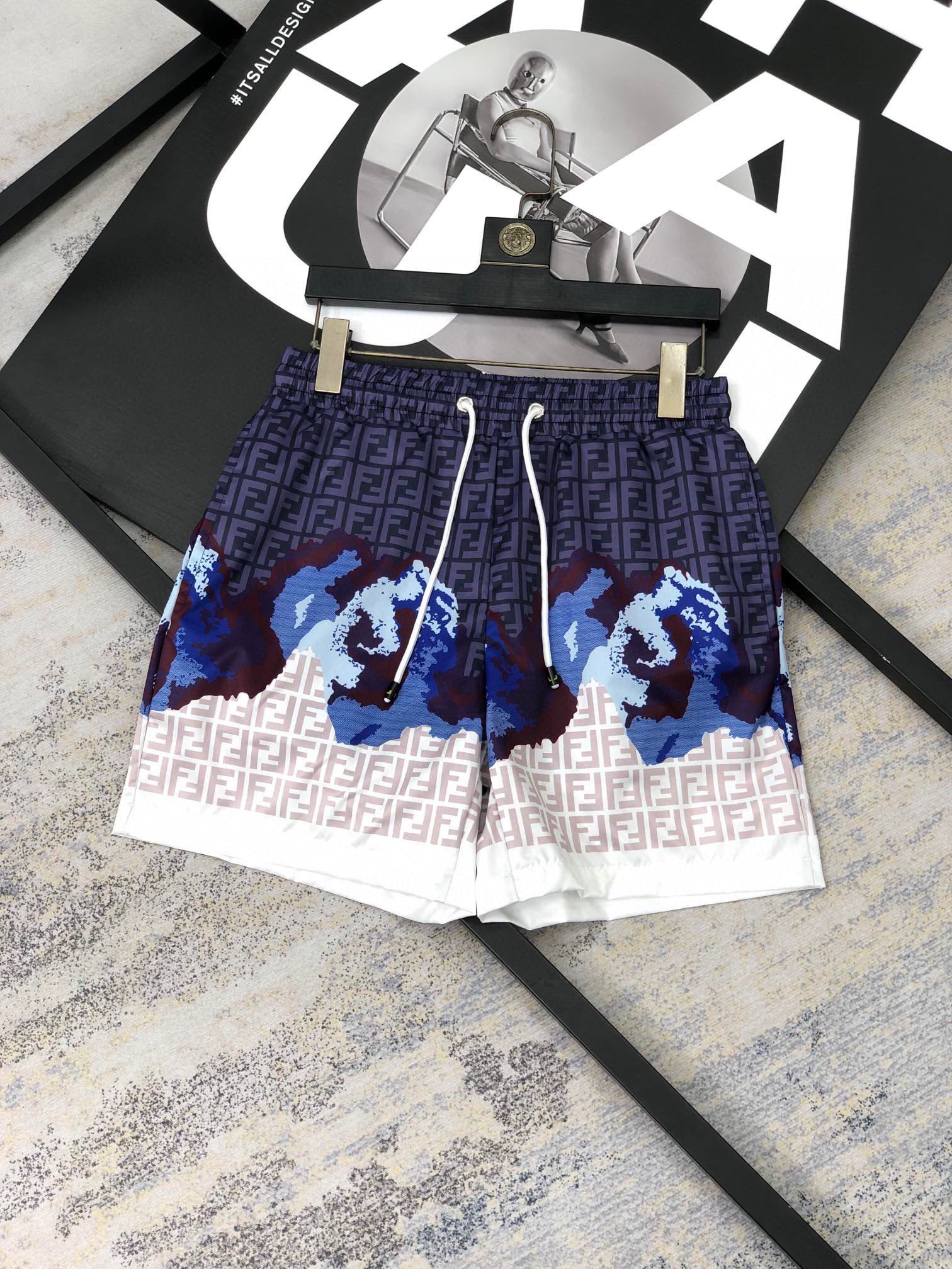 Fendi Clothing Shorts Polyester Summer Collection Beach