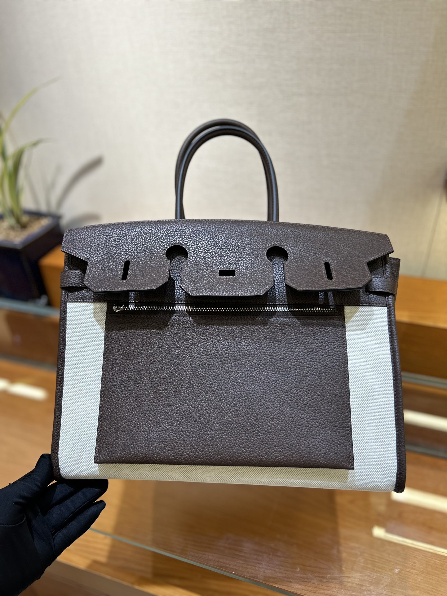 NO:852342,New product Birkin upside down platinum 35cm Original imported Fubao leather canvas [saddle red] silver buckle Limited edition Counter synchronization Fully handmade beeswax thread sewing Pure steel hardware Handmade hand nailing High-end customization, Hermes, Hermes,19860909新品 Birkin 颠倒反转铂金 35cm 原厂进口福宝皮拼帆布【马鞍红】银扣 限量版 专柜同步 全手工蜜蜡线缝制 纯钢五金 手工手打钉 高端定制,爱马仕,hermes,Hermes,,Bag