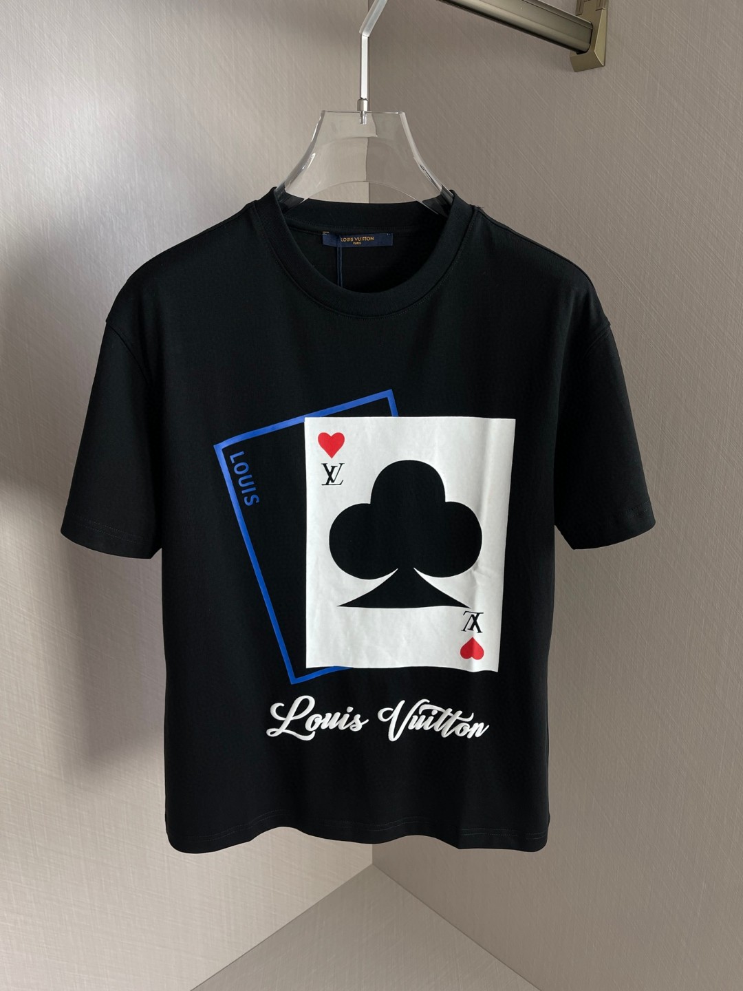 Louis Vuitton Clothing T-Shirt Black White Unisex Cotton Spring/Summer Collection Fashion Long Sleeve