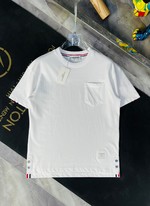 Quality AAA+ Replica
 Thom Browne Clothing T-Shirt Black White Unisex Cotton Spring/Summer Collection Fashion Long Sleeve