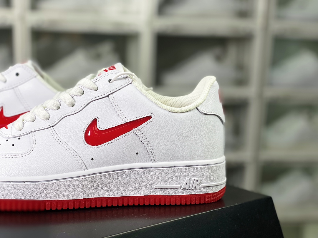 Air Force 1'07 Low Retro ”Color of the Month Red Jewel” Air Force One Sneakers ”Leather White Red Crystal Hook” FN5924-101