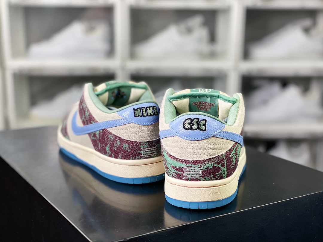 220 Crenshaw Skate Club x 【Nike】 SB Dunk Low Pro"Multi-Color"扣篮系列低帮板鞋“浅灰天蓝酒红绿”FN4193-100