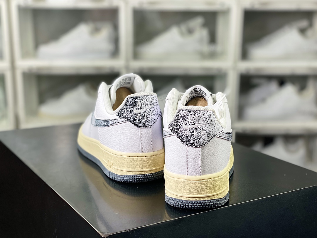 Air Force 1’07 Low LX”50 Years Of Hip-Hop”空军一号经典低帮板鞋“皮革白黑银渐变钩子”DV7183-100