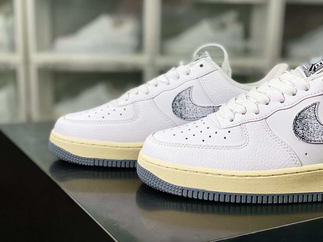 Air Force 1’07 Low LX”50 Years Of Hip-Hop”空军一号经典低帮板鞋“皮革白黑银渐变钩子”DV7183-100