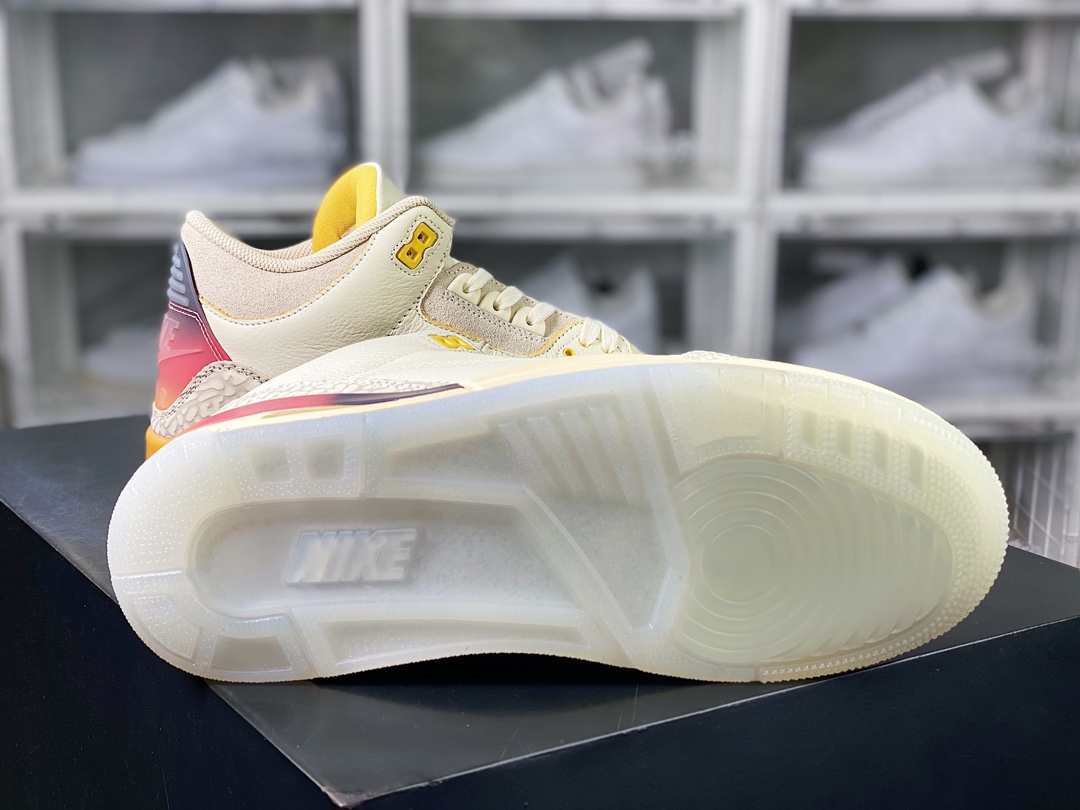 360 Air Jordan 3 Retro SP”Medellín Sunset”迈克尔篮球鞋“联名白蓝红粉紫日落渐变做旧”FN0344-901