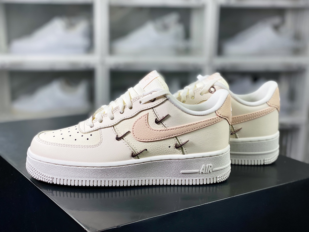 200 Wmns Air Force 1' 07 LX”Rose Gold”空军一号板鞋“米白樱花粉玫瑰金小四钩”FV8110-181