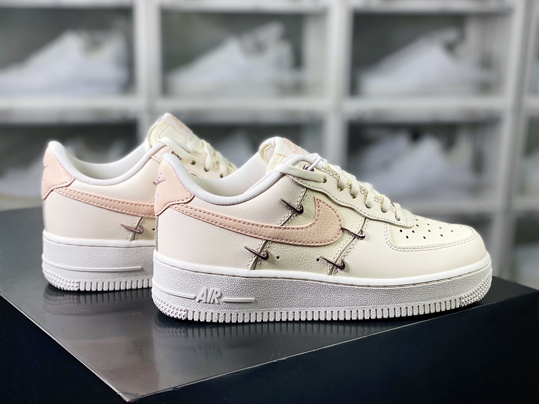 200 Wmns Air Force 1' 07 LX”Rose Gold”空军一号板鞋“米白樱花粉玫瑰金小四钩”FV8110-181