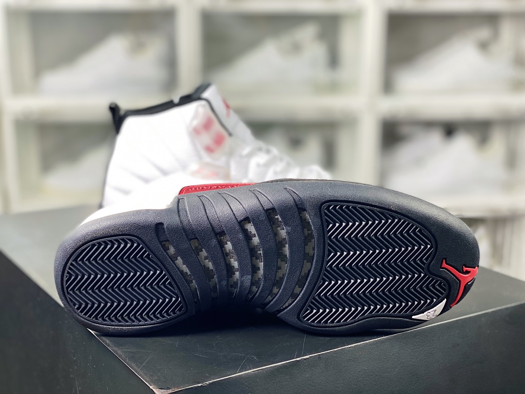 450 Air Jordan 12 Retro”Playoffs”AJ12代迈克尔·乔丹高帮篮球鞋“红扣黑白”CT8013-162