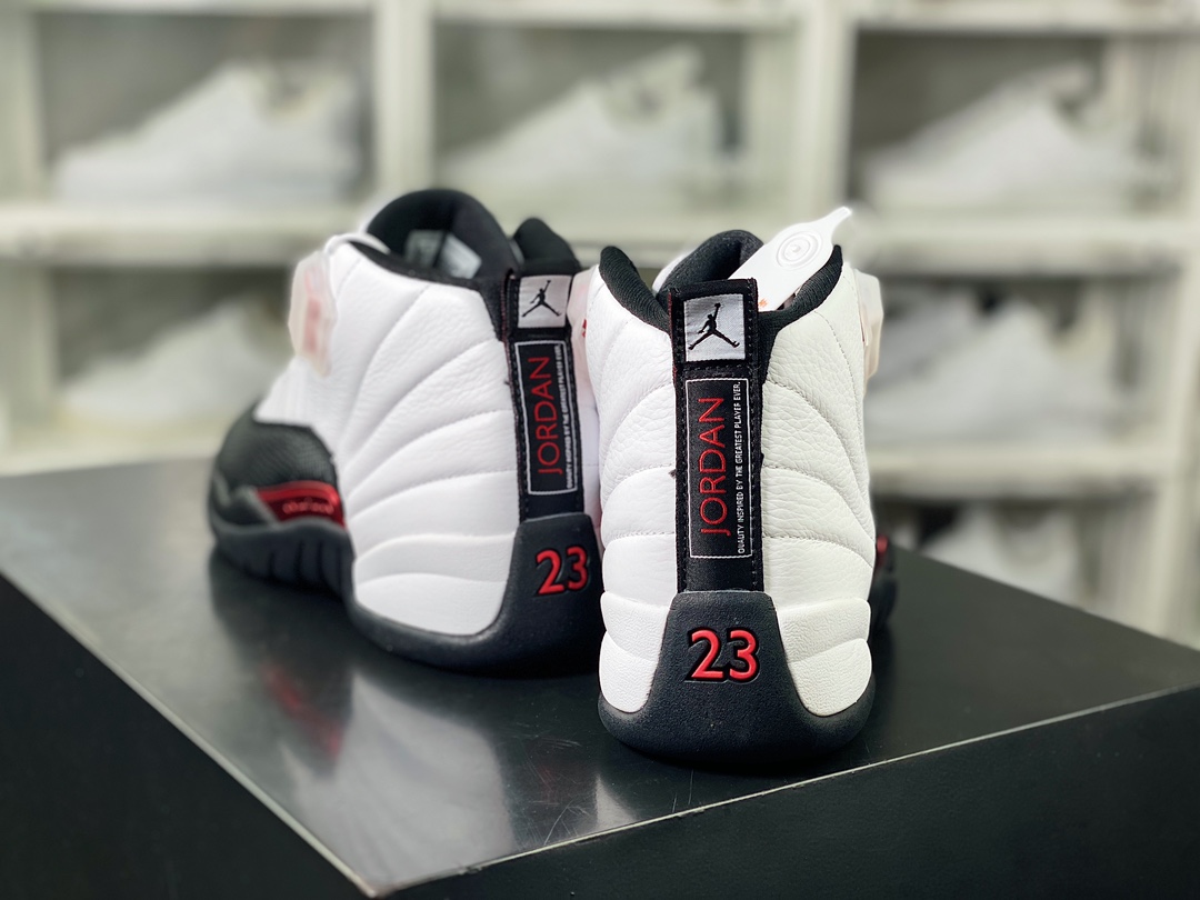 450 Air Jordan 12 Retro”Playoffs”AJ12代迈克尔·乔丹高帮篮球鞋“红扣黑白”CT8013-162