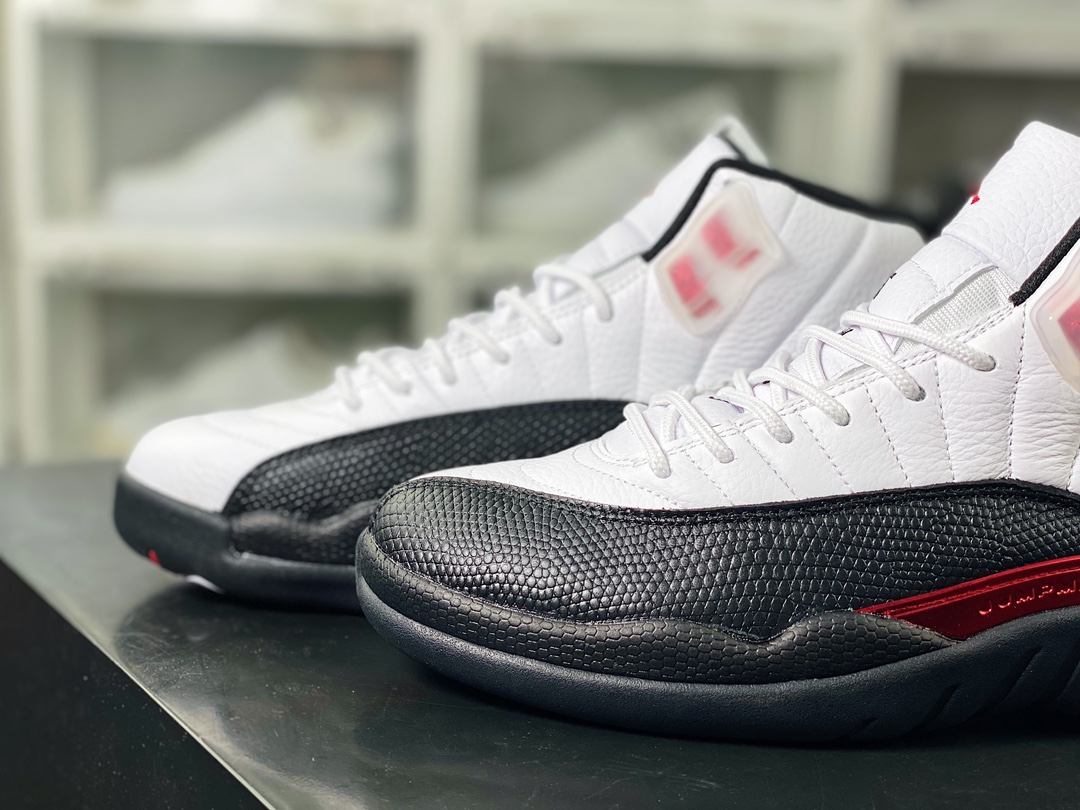 450 Air Jordan 12 Retro”Playoffs”AJ12代迈克尔·乔丹高帮篮球鞋“红扣黑白”CT8013-162