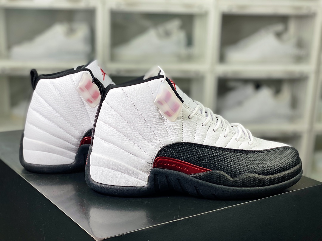 450 Air Jordan 12 Retro”Playoffs”AJ12代迈克尔·乔丹高帮篮球鞋“红扣黑白”CT8013-162