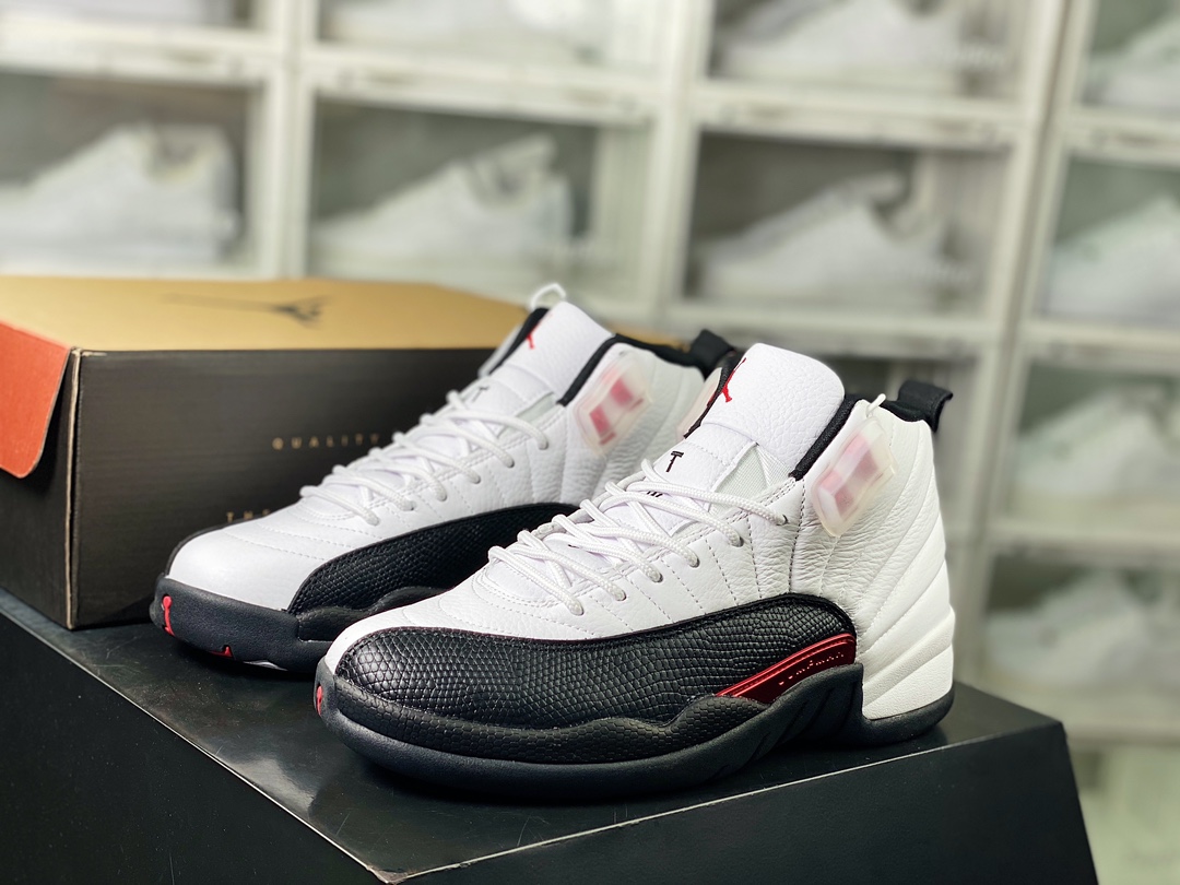 450 Air Jordan 12 Retro”Playoffs”AJ12代迈克尔·乔丹高帮篮球鞋“红扣黑白”CT8013-162