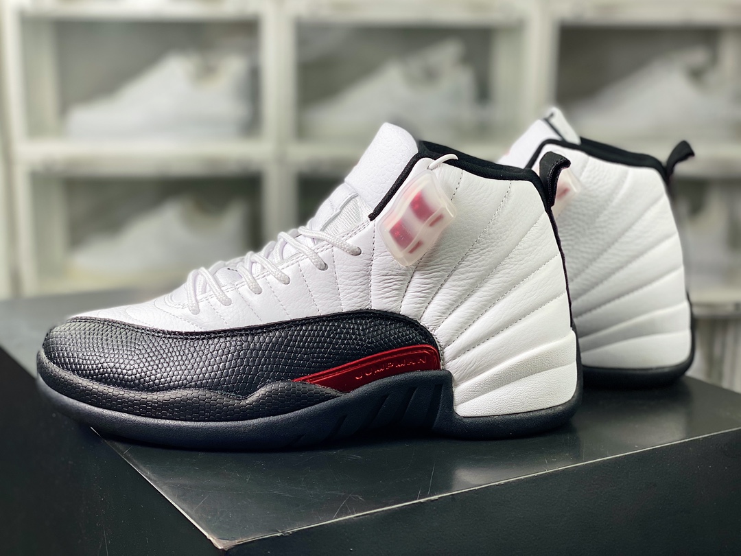 450 Air Jordan 12 Retro”Playoffs”AJ12代迈克尔·乔丹高帮篮球鞋“红扣黑白”CT8013-162