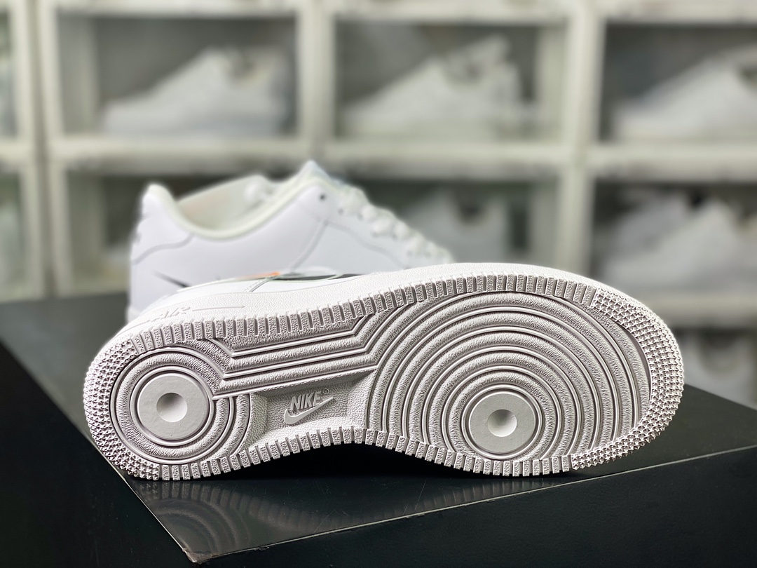 200  Air Force 1'07 Low”Multi Swoosh”空军一号经典板鞋“皮革白黑绿四钩子”FN7807-100