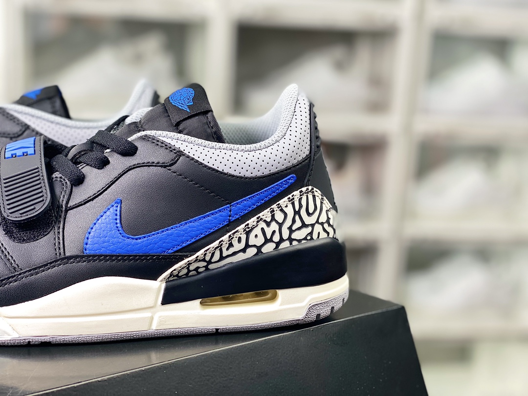 240 Air Jordan Legacy 312 Low GS”Black/Royal”乔丹篮球鞋“黑蓝赛车蓝爆裂纹”CD9054-041