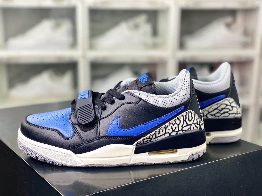 240 Air Jordan Legacy 312 Low GS”Black/Royal”乔丹篮球鞋“黑蓝赛车蓝爆裂纹”CD9054-041