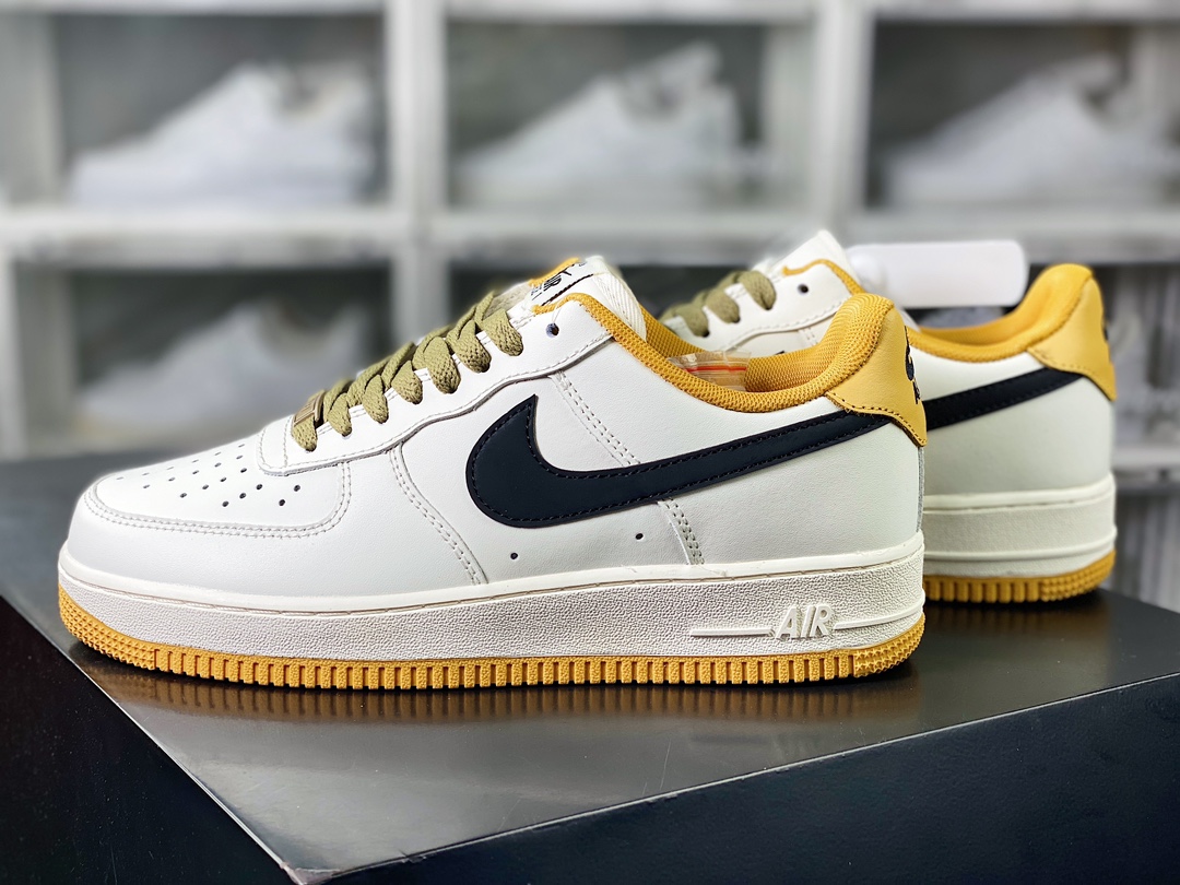 200  Air Force 1'07 Low Retro SP空军一号板鞋“皮革米白姜黄黑钩子”DD3063-066