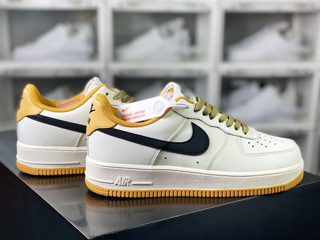 200  Air Force 1'07 Low Retro SP空军一号板鞋“皮革米白姜黄黑钩子”DD3063-066