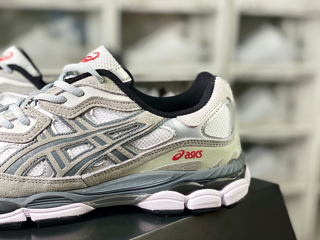 220 亚瑟士/Asics Gel-NYC 系列低帮复古休闲运动慢跑鞋“浅灰银白”1201A789-102