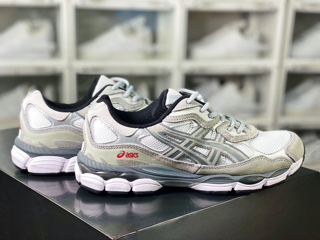 220 亚瑟士/Asics Gel-NYC 系列低帮复古休闲运动慢跑鞋“浅灰银白”1201A789-102