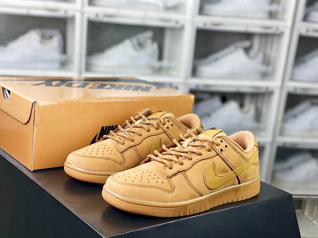 300 SB Dunk Low”Wheat/Flax”扣篮系列低帮休闲运动滑板板鞋“磨砂新麦黄棕”CJ9179-200