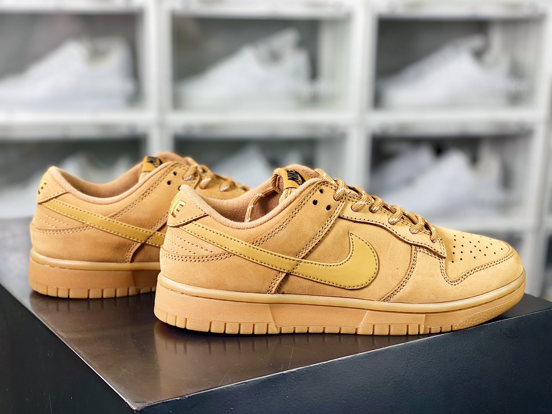 300 SB Dunk Low"Wheat/Flax"扣篮系列低帮休闲运动滑板板鞋“磨砂新麦黄棕”CJ9179-200