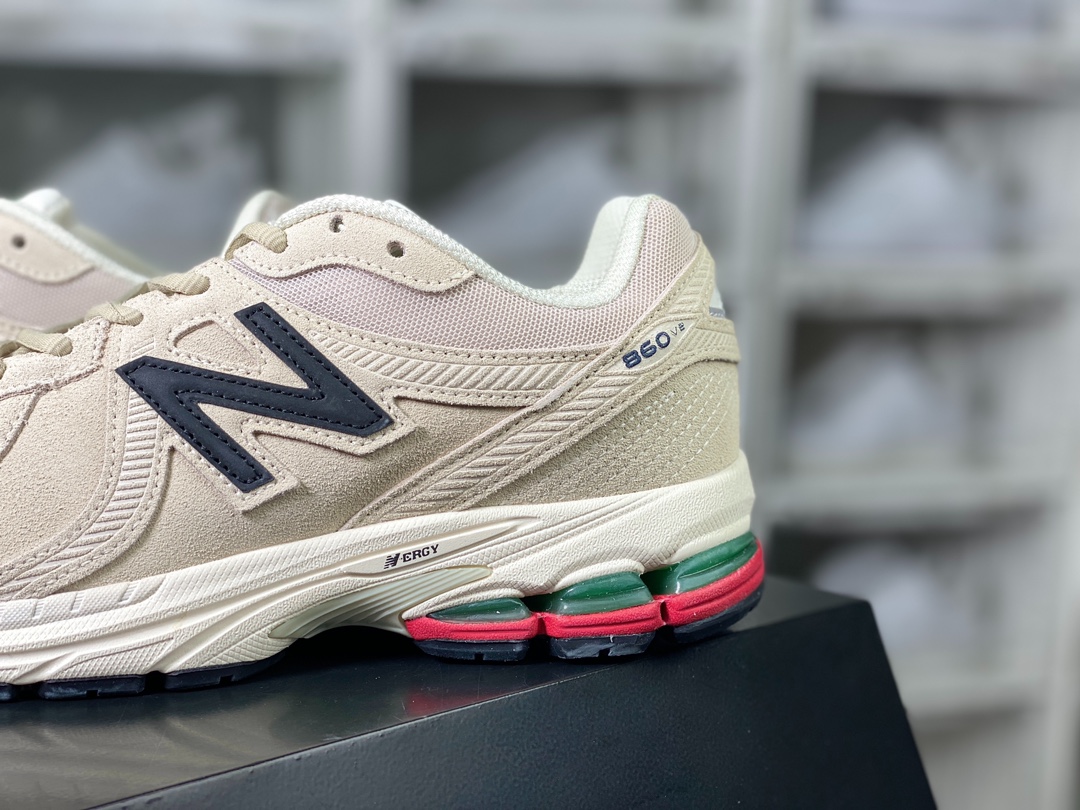 220 New Balance ML860 V2系列低帮经典复古老爹风休闲运动慢跑鞋“麂皮奶白黑绿红”ML860XG