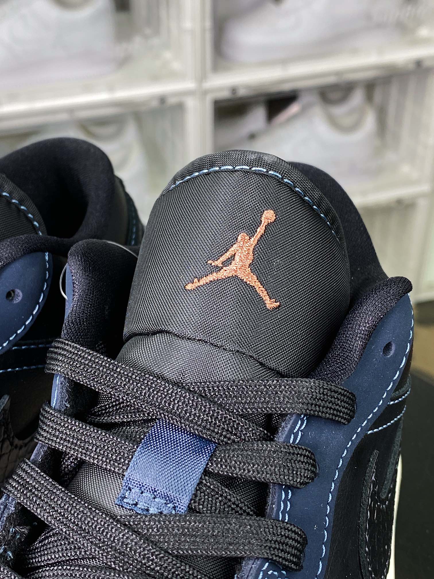 220 Air Jordan 1 Low"Black Blue Aqua"AJ1乔丹一代低帮篮球鞋“藏蓝黑蛇纹钩子”FJ5478-010