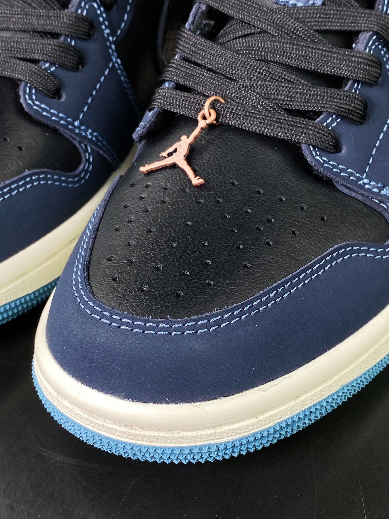 220 Air Jordan 1 Low"Black Blue Aqua"AJ1乔丹一代低帮篮球鞋“藏蓝黑蛇纹钩子”FJ5478-010