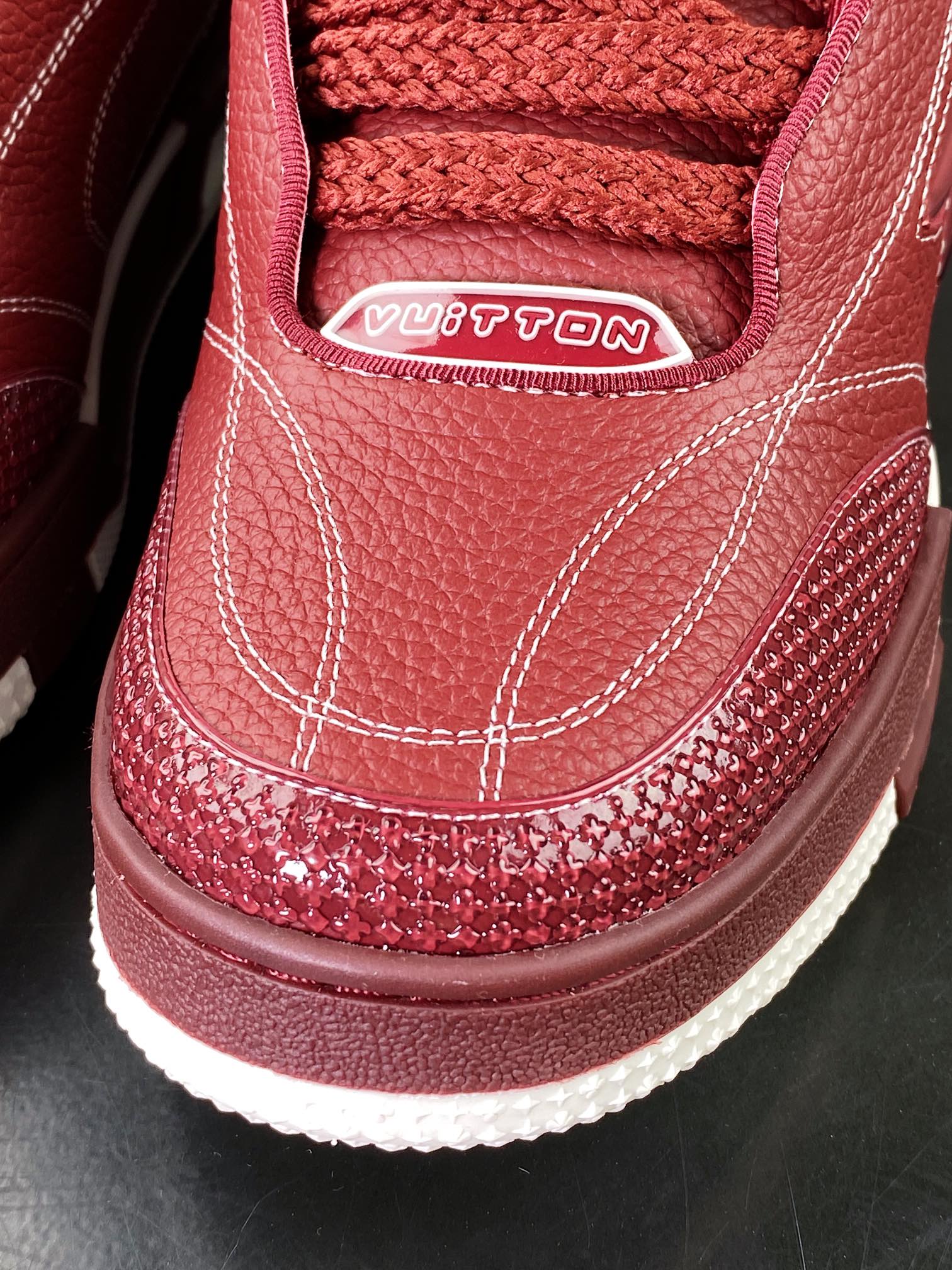 500 Louis Vuitton Skate 1854 Low Sneaker LV54系列低帮滑板板鞋“2.0酒红白大花卉”1ABZ6B