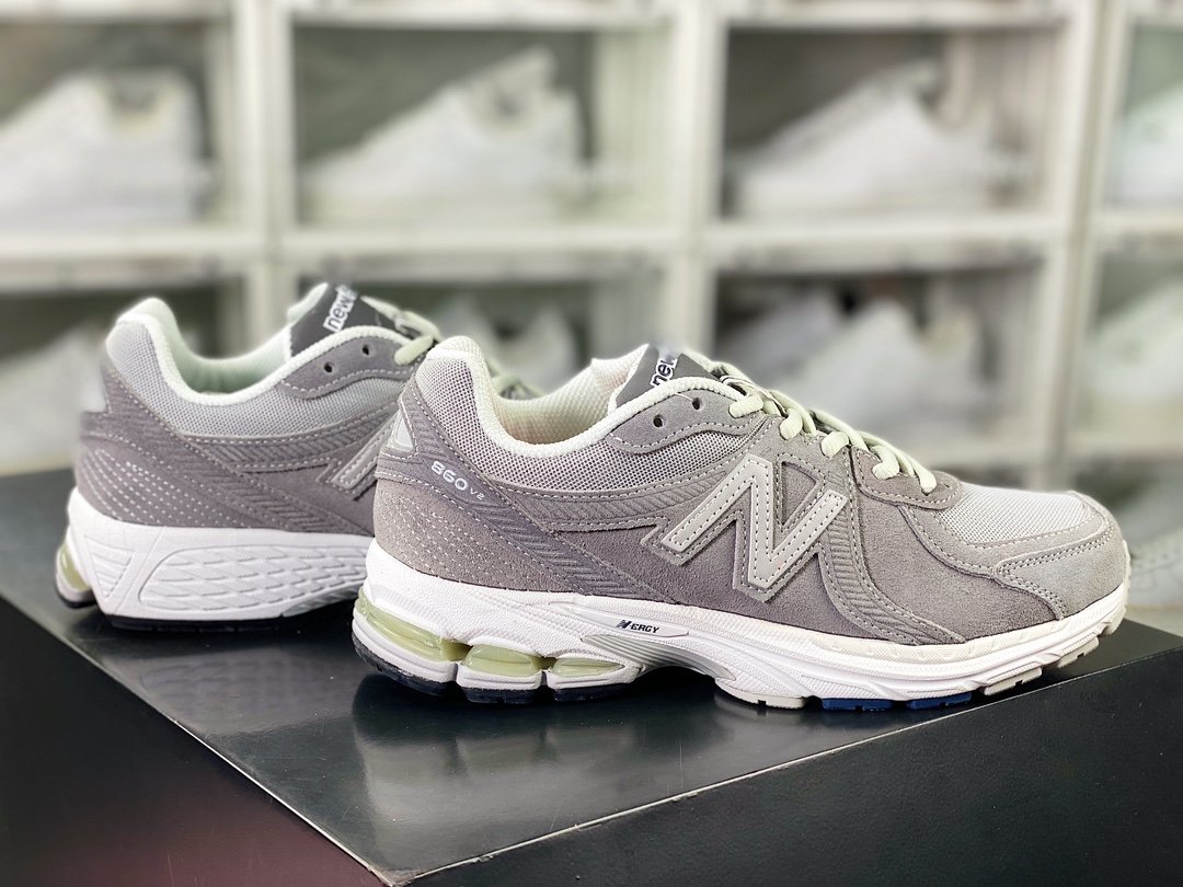 220 新百伦New Balance ML860 V2系列低帮经典复古慢跑鞋“麂皮元祖灰白夜蓝”ML860XH