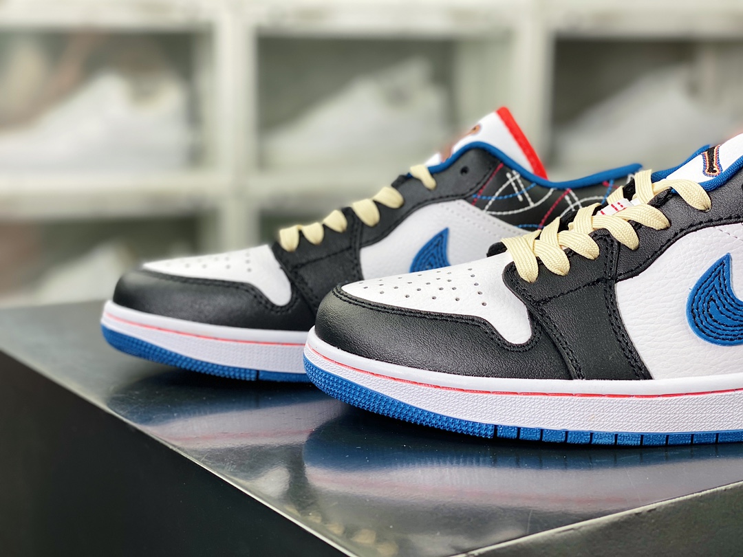 200 Air Jordan 1 Low SE"Black Industrial Blue"AJ1乔丹篮球鞋“蓝白黑刺绣”FV3622-141