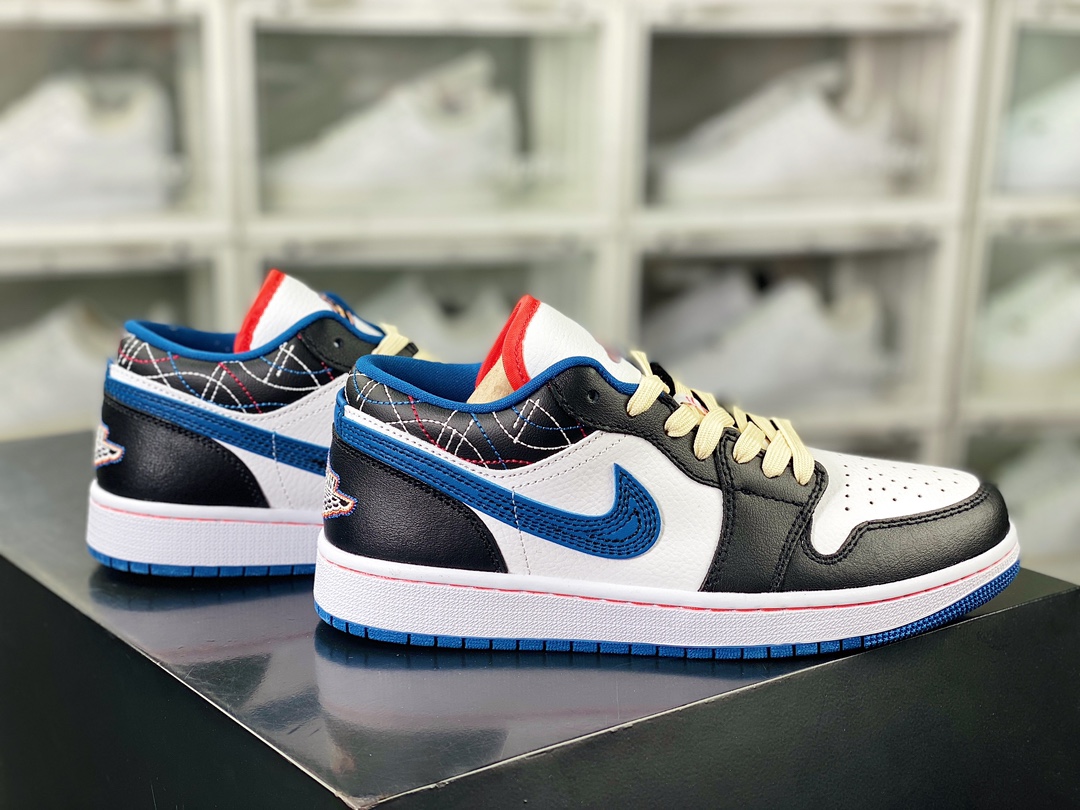 200 Air Jordan 1 Low SE"Black Industrial Blue"AJ1乔丹篮球鞋“蓝白黑刺绣”FV3622-141