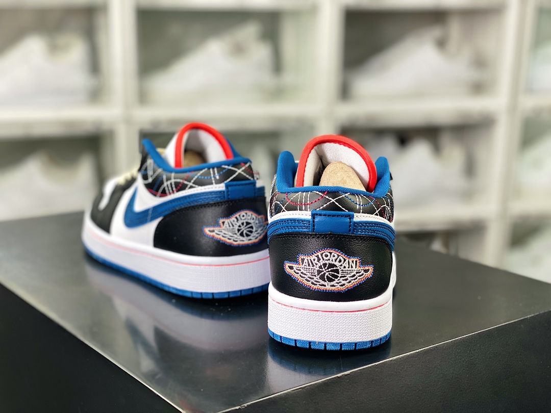 200 Air Jordan 1 Low SE"Black Industrial Blue"AJ1乔丹篮球鞋“蓝白黑刺绣”FV3622-141