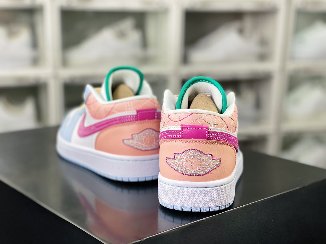 200 Air Jordan 1 Low SE"Sashiko Multi-Color"AJ1乔丹一代低帮经篮球鞋“米粉蓝刺绣”FV3623-151