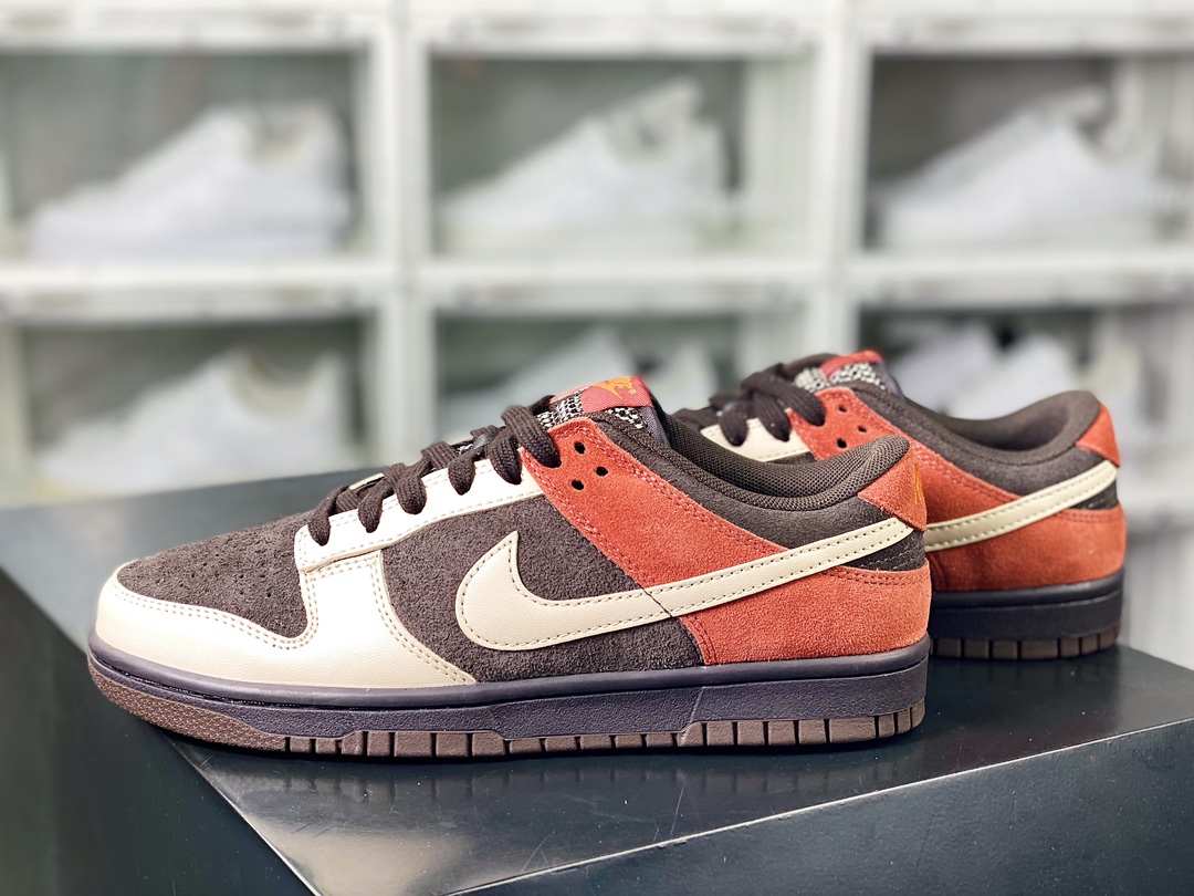 220 SB Dunk Low”Red Panda”扣篮系列低帮休闲运动滑板板鞋“奶油白棕小涴熊”FV0395-200