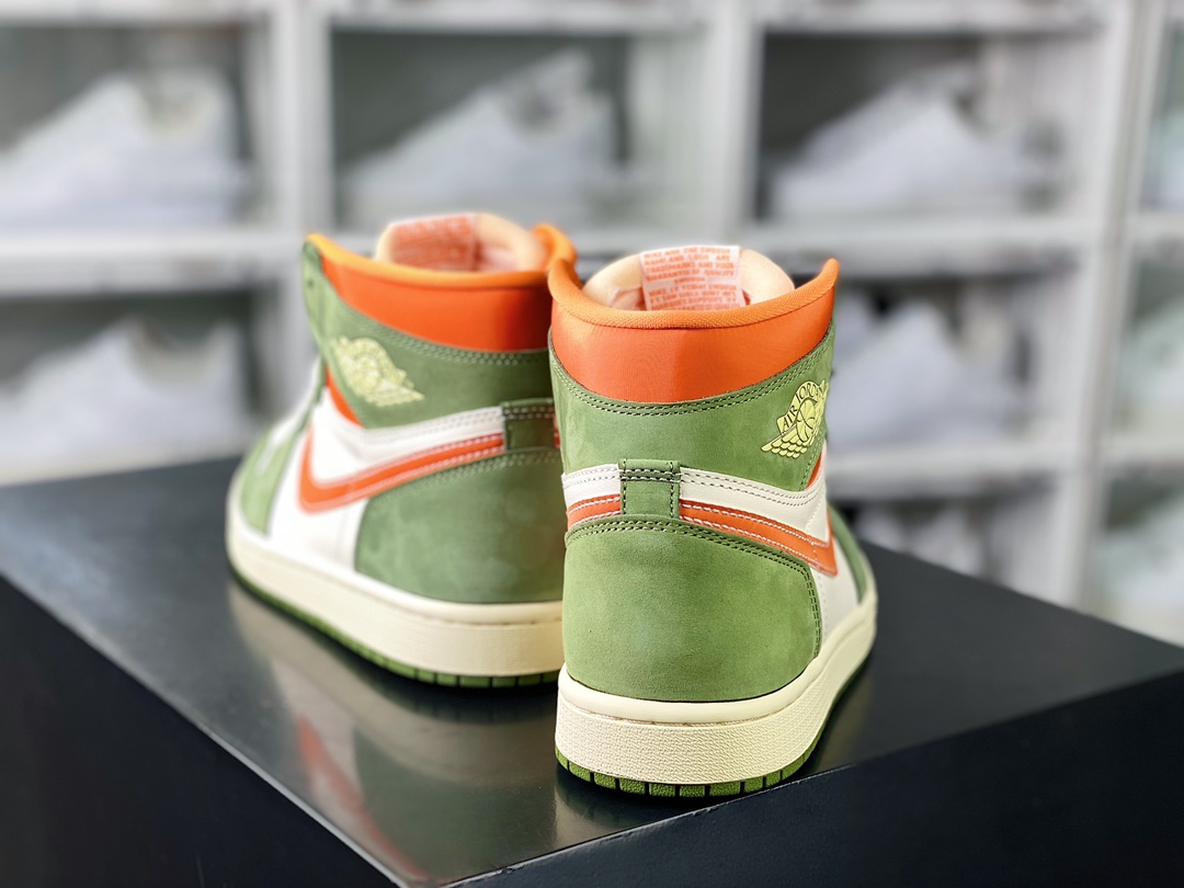 350  Air Jordan 1 Retro High OG Craft”Celadon”AJ1代经典复古经典高帮篮球鞋“军绿白橙”FB9934-300