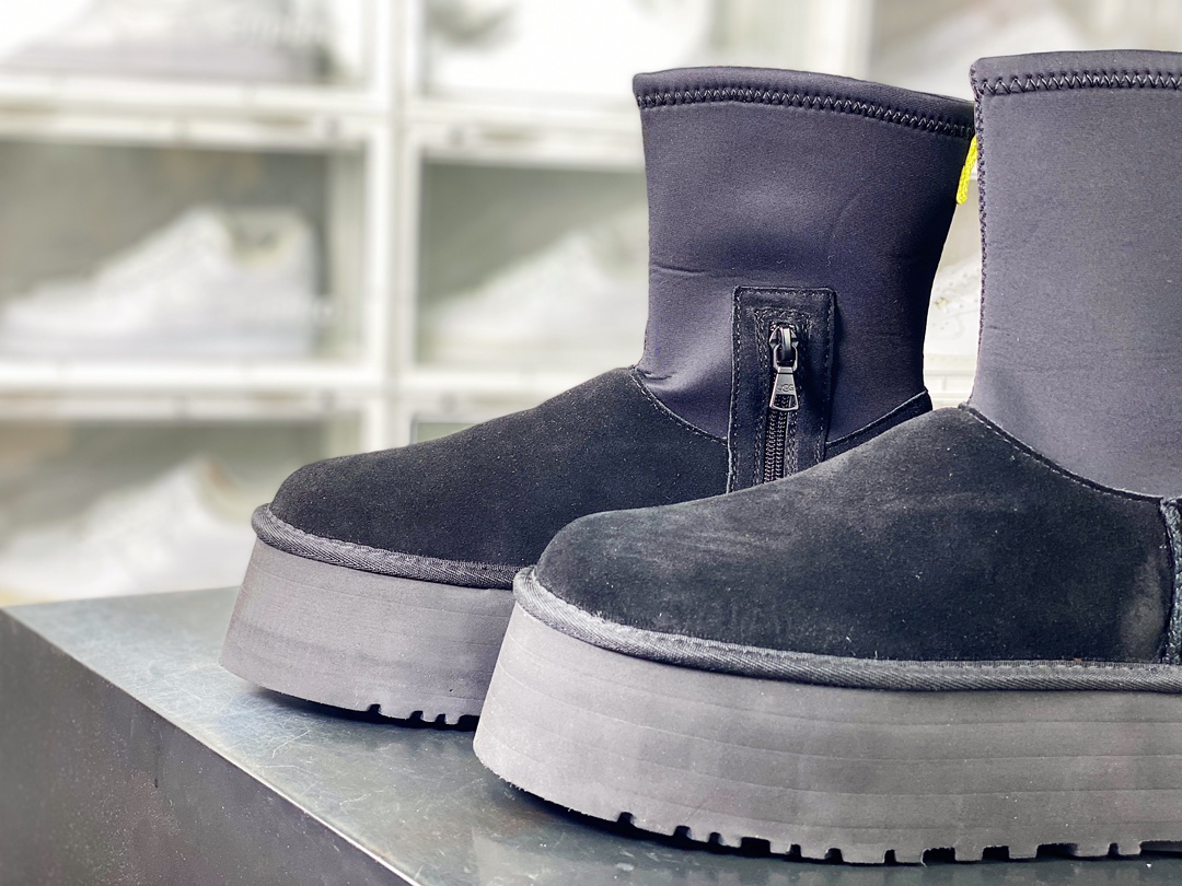 360 UGG W Classic Ultra Mini Platform 新奇系列经典加厚款短靴“深灰黑加绒”