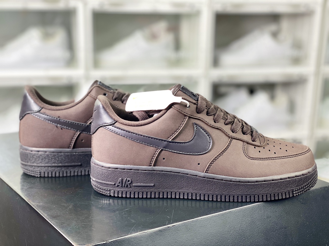 200  Air Force 1 Low"White/Matcha"空军一号经典低帮板鞋“皮革深棕”DR9503-200