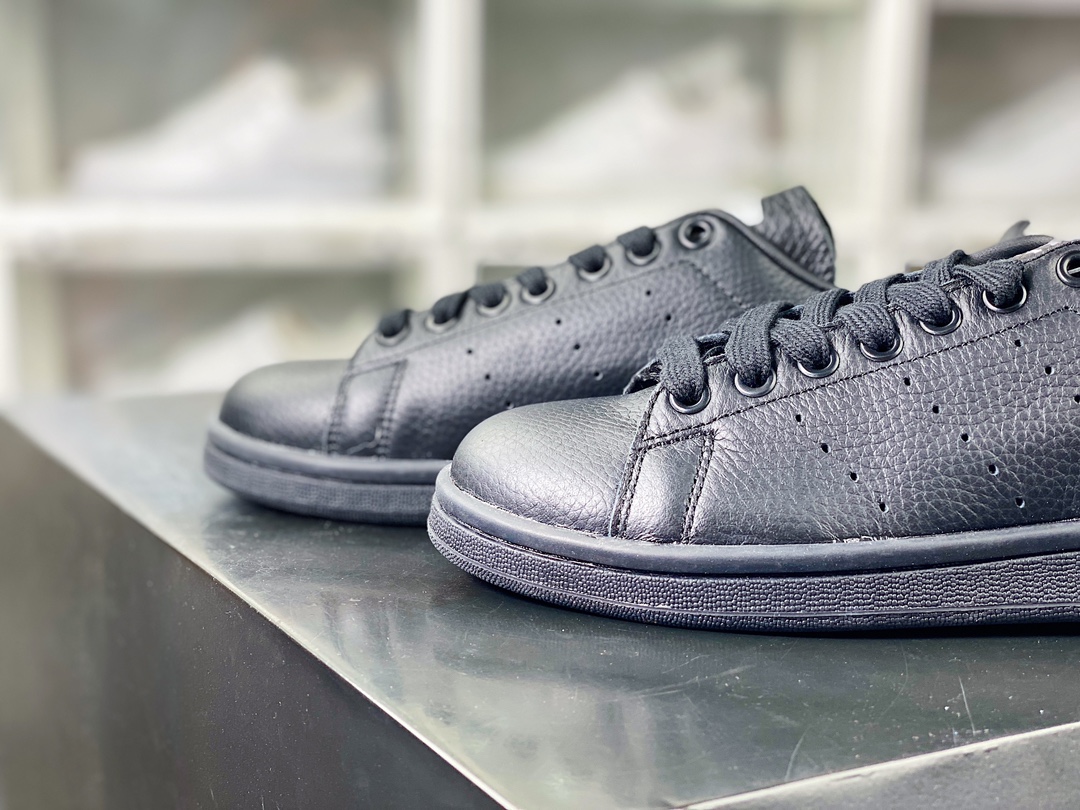 190 Adidas Originals Stan Smith Leather"Black Grey"史密斯板鞋“皮革黑灰尾”M20329