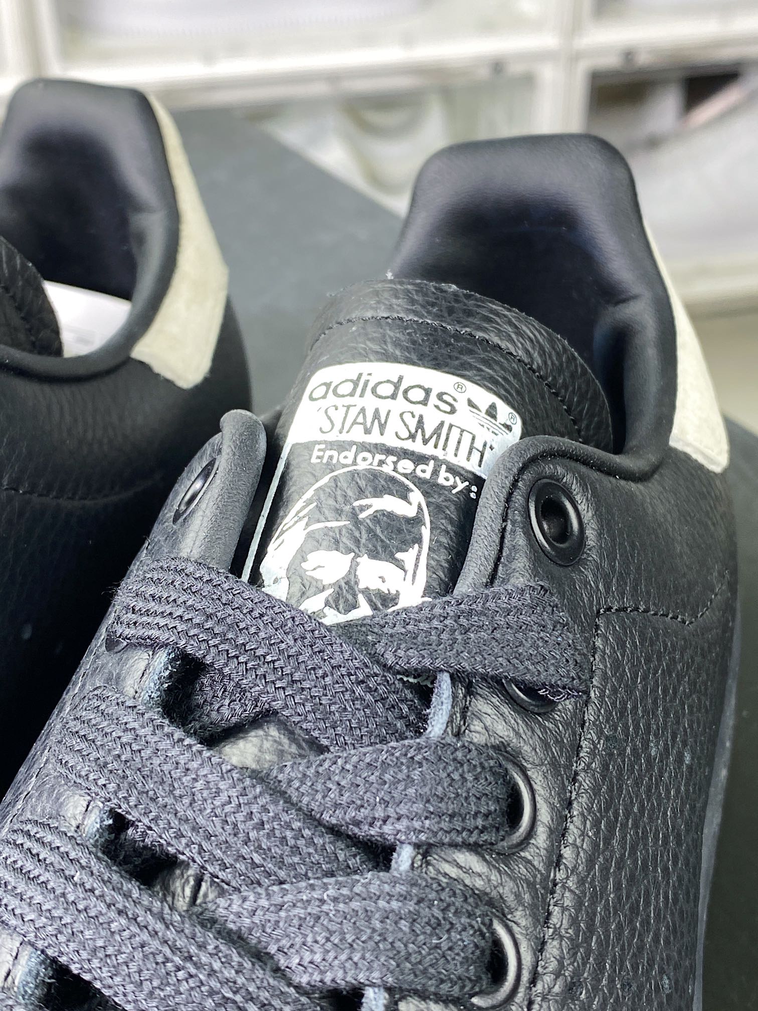 190 Adidas Originals Stan Smith Leather"Black Grey"史密斯板鞋“皮革黑灰尾”M20329