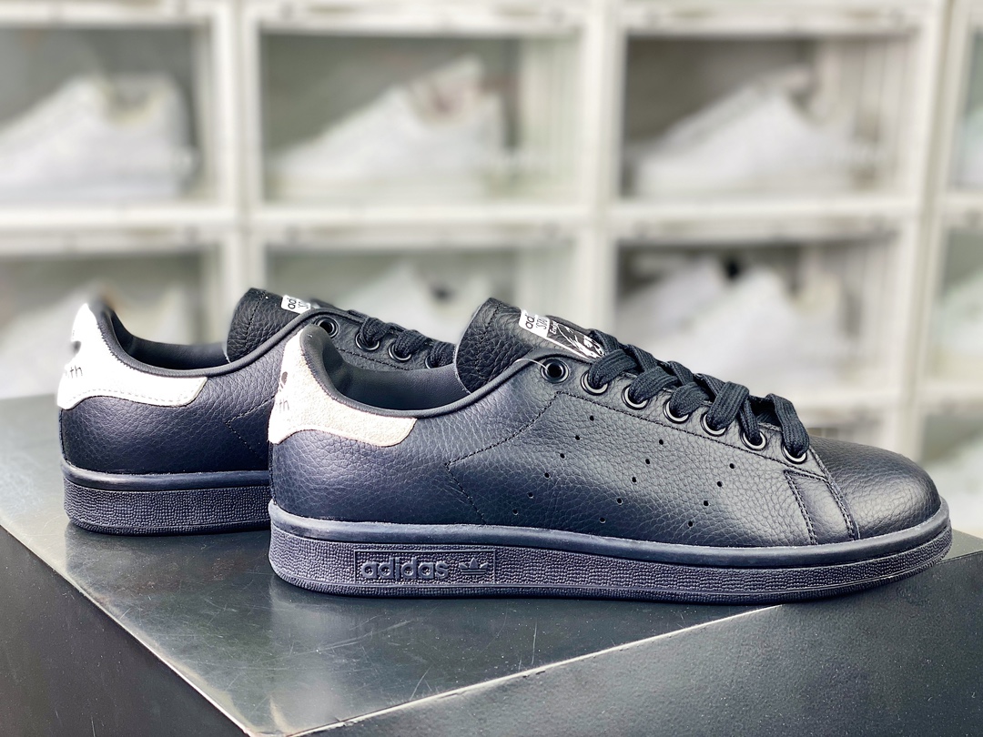 190 Adidas Originals Stan Smith Leather"Black Grey"史密斯板鞋“皮革黑灰尾”M20329