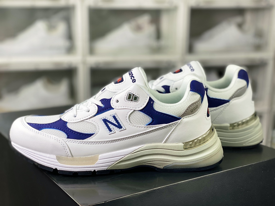 240 新百伦New Balance Made in USA M992系列美产血统经典百搭老爹休闲运动跑步鞋“s灰白兰”M992EC