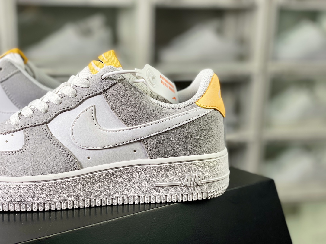 200 Air Force 1'07 Low"Pure Platinum"空军一号经典低帮板鞋“拼接白灰浅黄”FQ7779-001