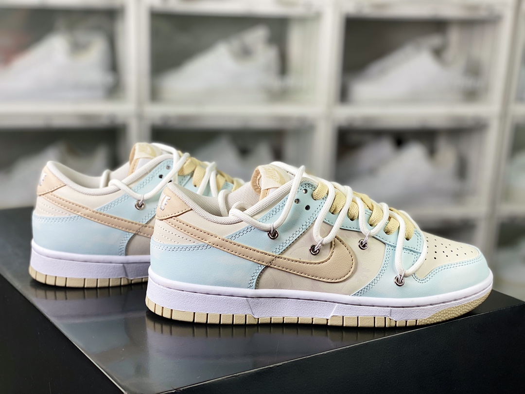 240 SB Dunk Low Lot"Beige/Light Blue"扣篮系列低帮板鞋“海盐椰云米蓝绑绳”DV0831-003