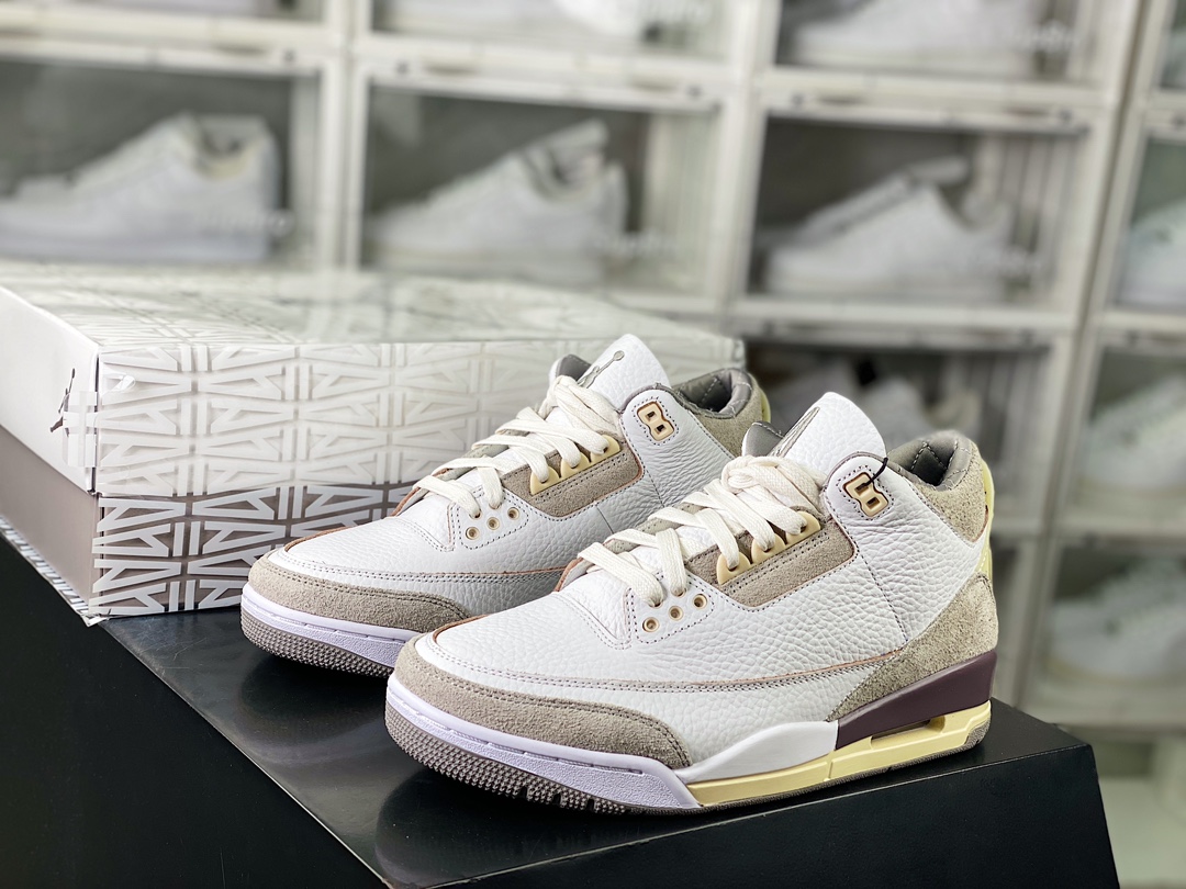 400 NIKE Air Jordan 3 Retro SP”Raised By Women”迈克尔·乔丹AJ3代中帮篮球鞋“米白灰联名”DH3434-110