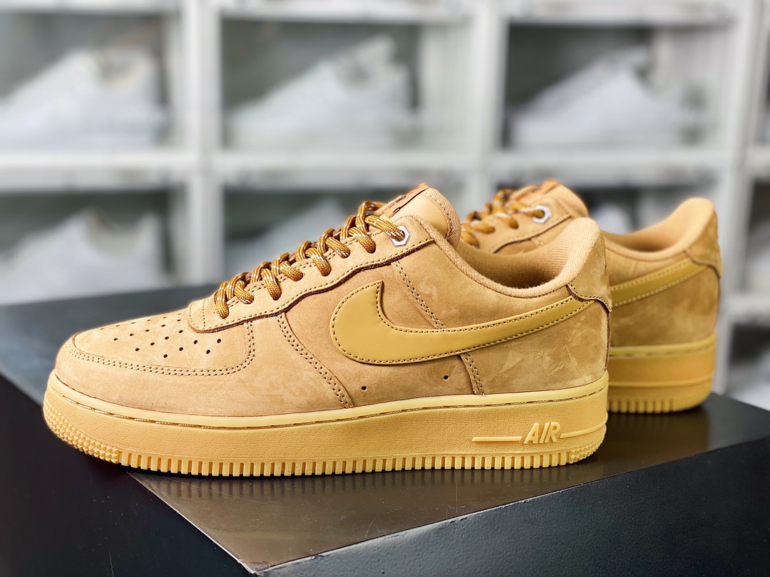 Air Force 1 Low 07 LV8”Wheat / Flax” Air Force 1 Low Top Sneakers ”New Wheat Yellow Brown” CJ9179-200