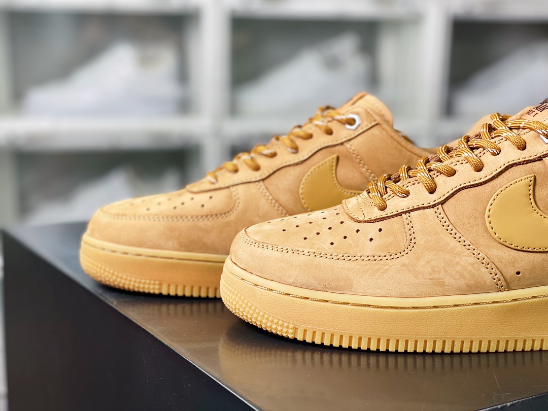 Air Force 1 Low 07 LV8”Wheat / Flax” Air Force 1 Low Top Sneakers ”New Wheat Yellow Brown” CJ9179-200