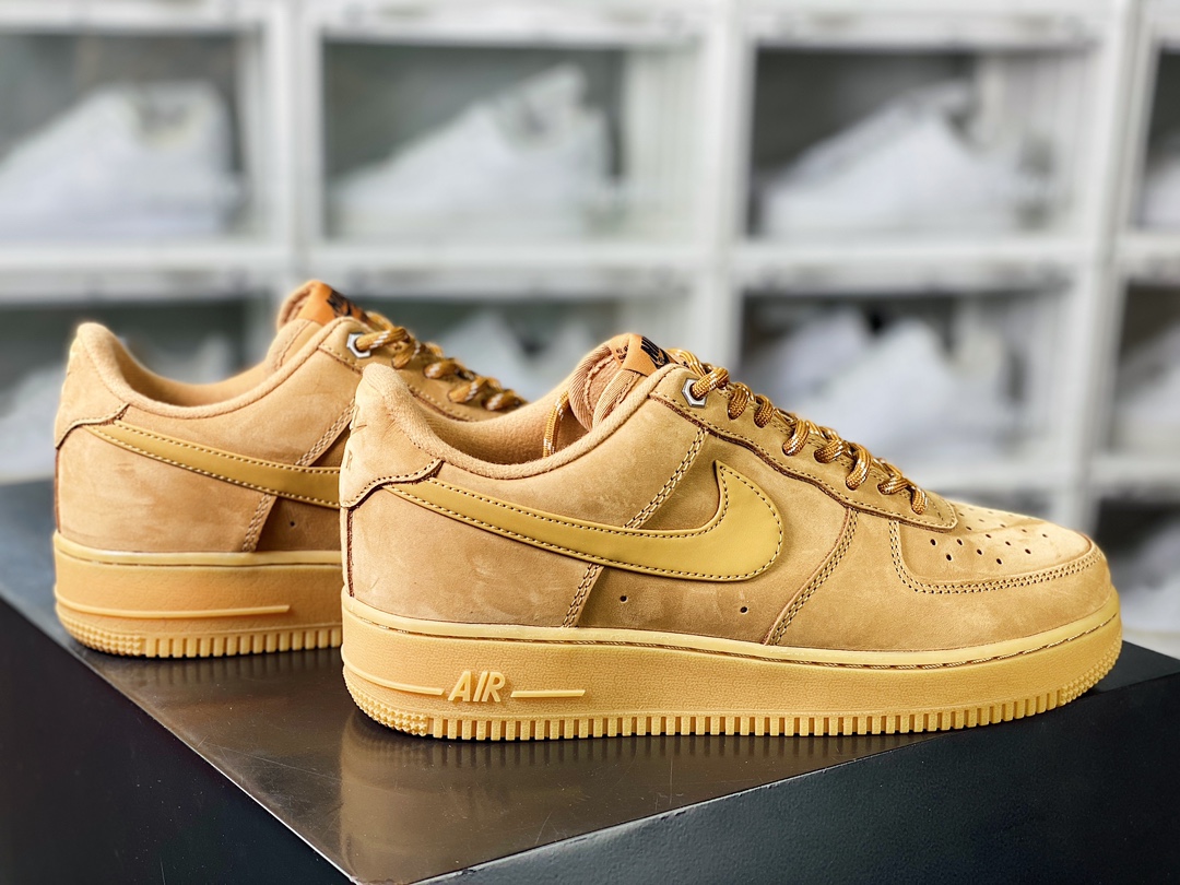 Air Force 1 Low 07 LV8”Wheat / Flax” Air Force 1 Low Top Sneakers ”New Wheat Yellow Brown” CJ9179-200