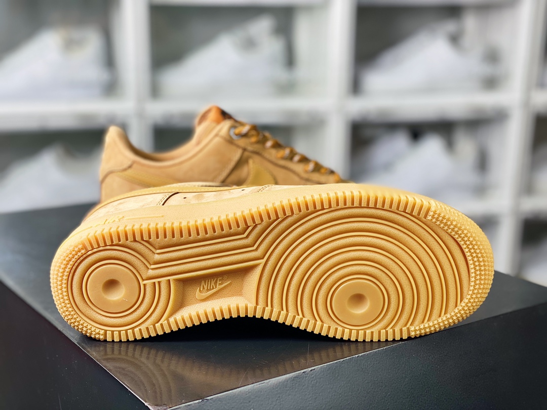 Air Force 1 Low 07 LV8”Wheat / Flax” Air Force 1 Low Top Sneakers ”New Wheat Yellow Brown” CJ9179-200